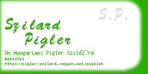 szilard pigler business card